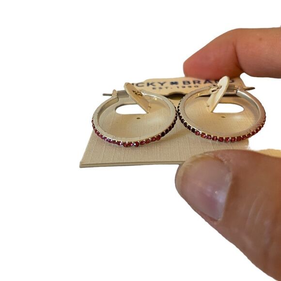 Delicate Matte Silver & Multi-Colored Hoops. Perfectly Sized for everyday wear. - Picture 5 of 9